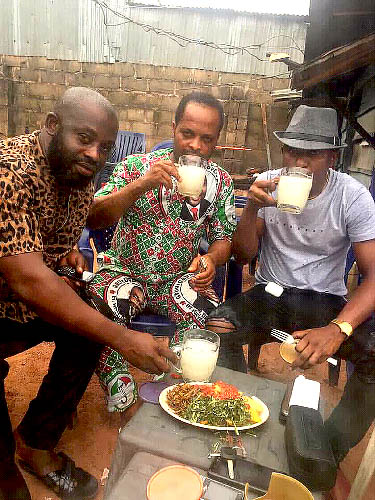 ASSDIA members enjoying palm wine